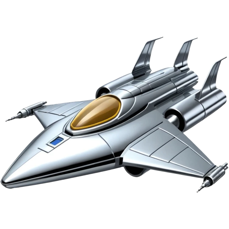 Star Wars Naboo Royal Starship chrome  emoji