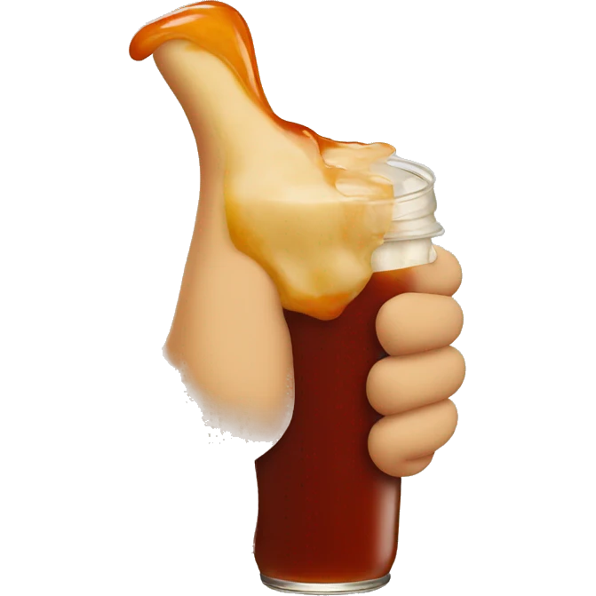 thumbs up made from sauce emoji