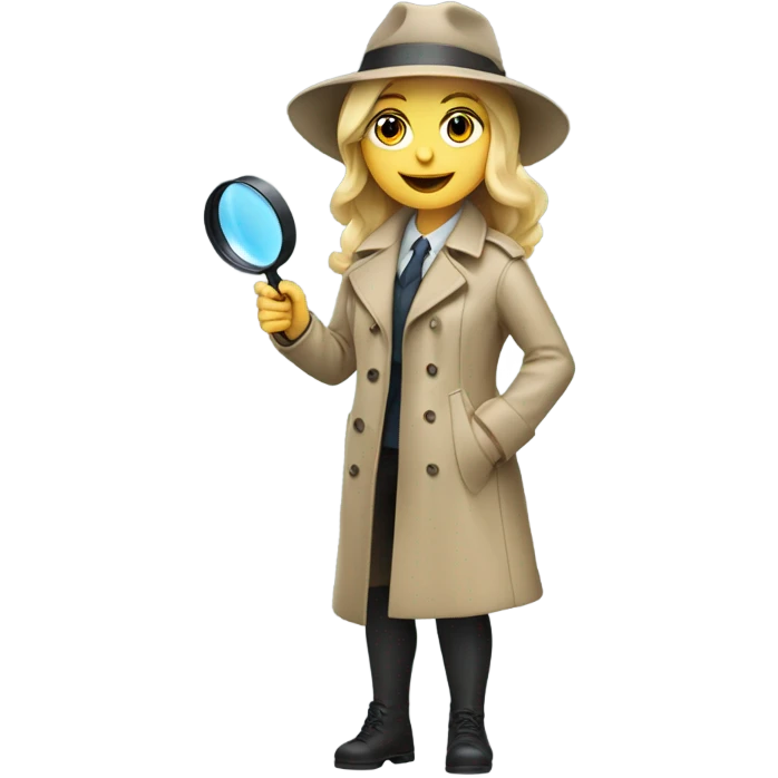 Blonde girl detective emoji