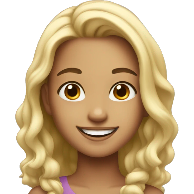beautiful Girl smiling emoji