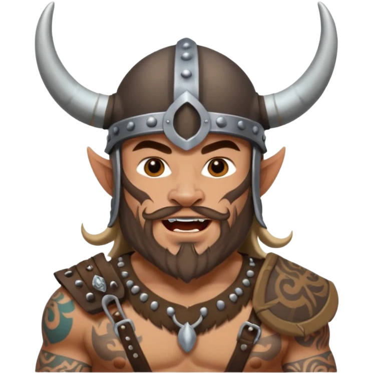 excited Māori Viking with some tatoos emoji