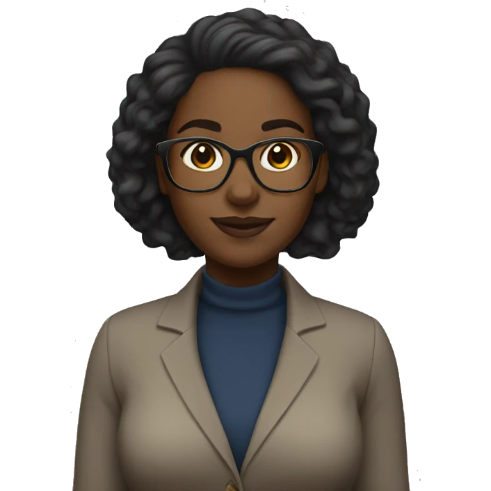 black woman teacher no glasses emoji