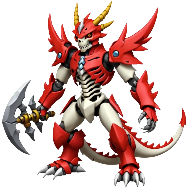 Anthro Digitigrade Cool Badass Skeletal Wargreymon-Guilmon-Pokémon-Digimon-Fakémon-fusion-hybrid-creature emoji