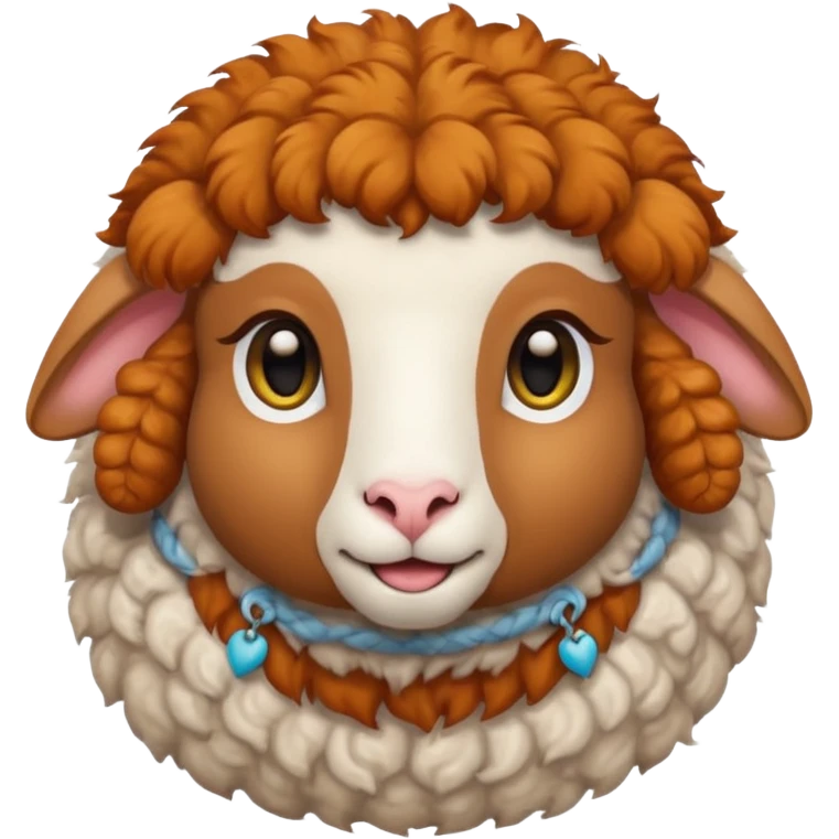 female sheep with gir hair emoji