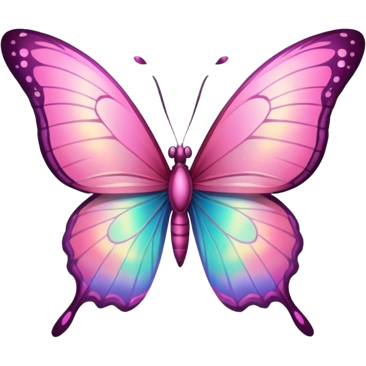 Really pretty magical pink butterfly emoji