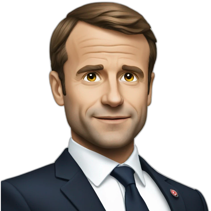 Macron sec emoji
