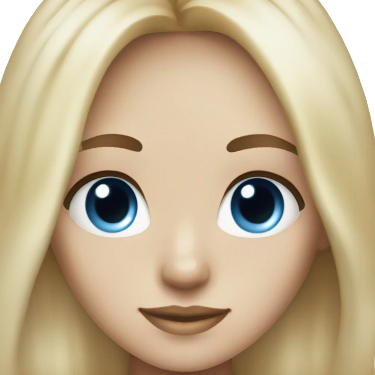 Female light blue eyes blonde an blue hair ombre emoji
