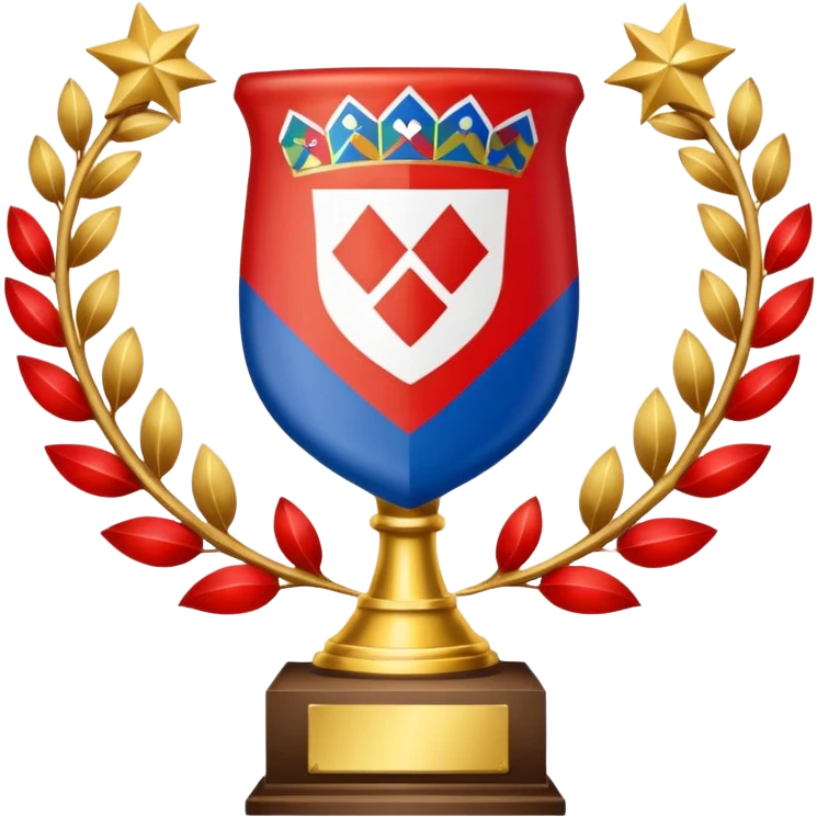 A trophy for Croatian championship emoji