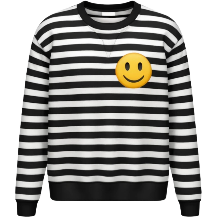 black and white stripes pullover emoji