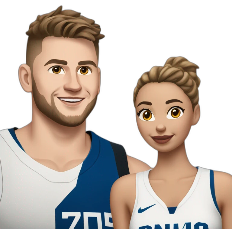 Luka Doncic avec une femme emoji