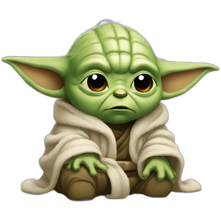 Crying yoda fluffy fat tears emoji