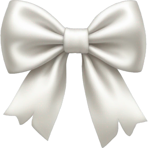 white satin bow emoji