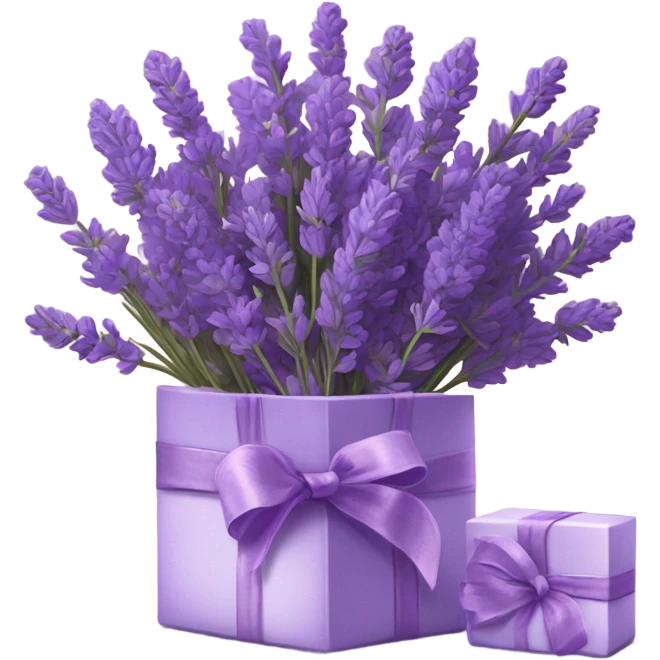 lavender with gift emoji