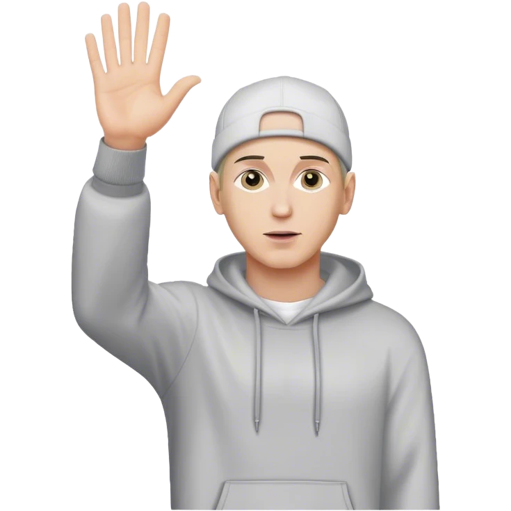 Eminem waving emoji