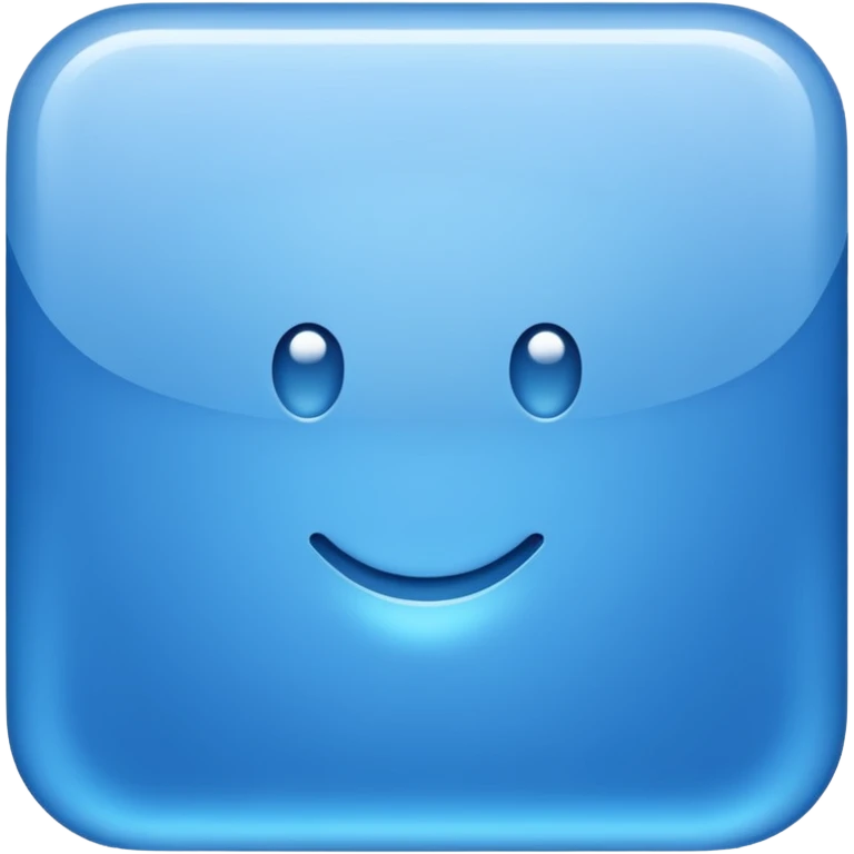 Blue square with a white tick emoji
