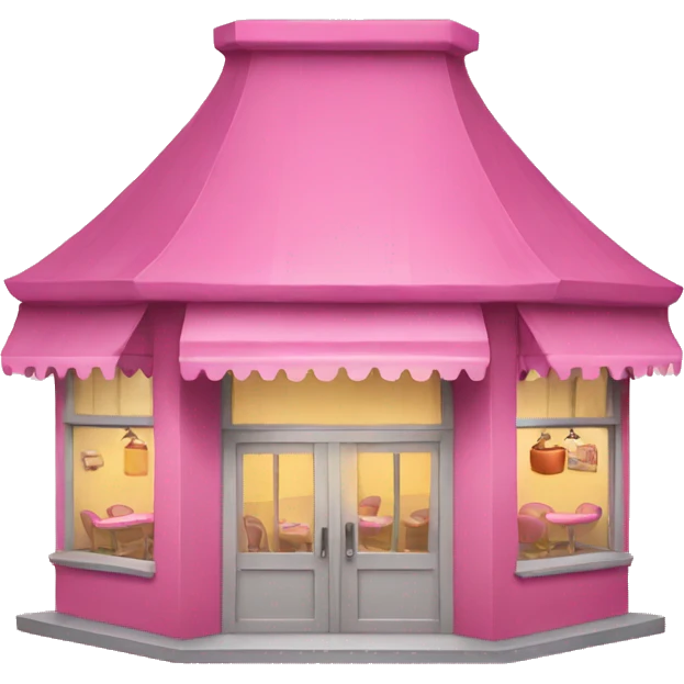 Pink restaurant emoji