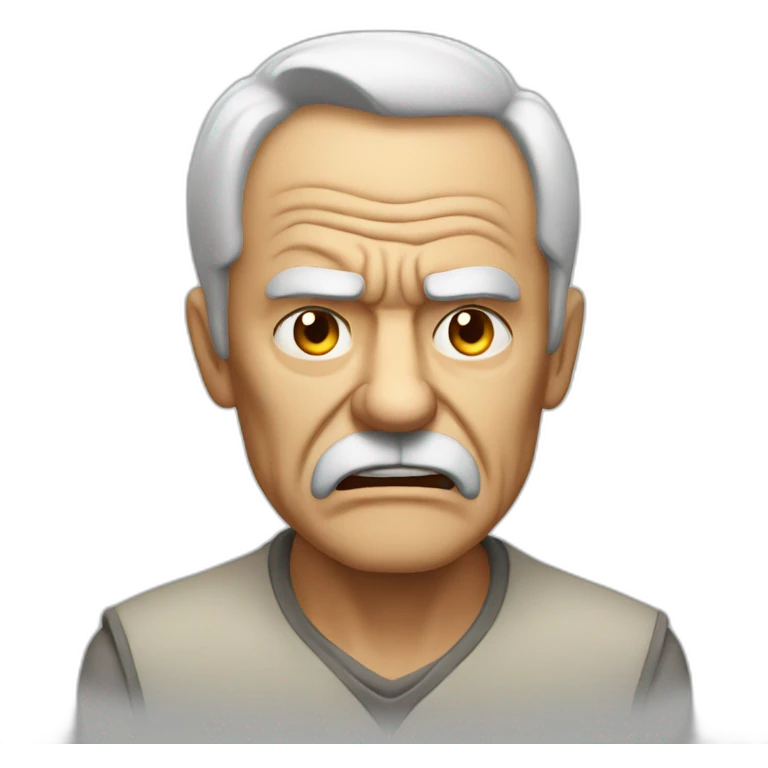 Angry old man emoji