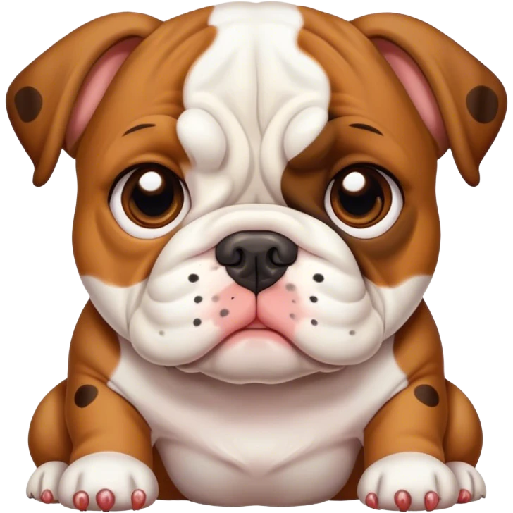 perrito bulldog con manchas  emoji