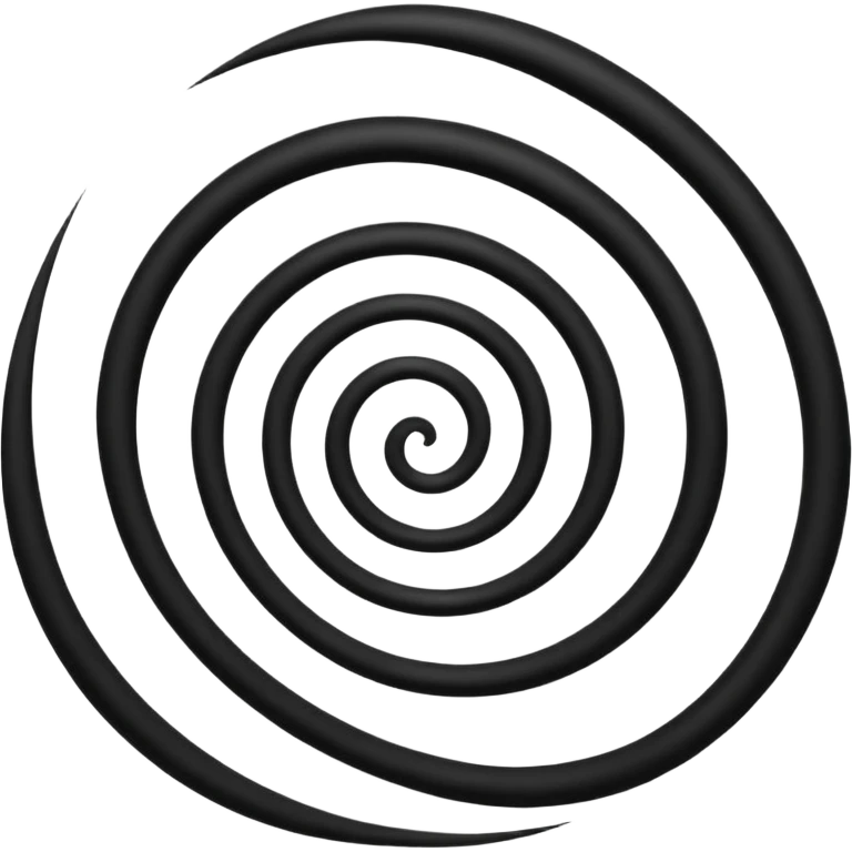 Make a hypnosis black and white spiral emoji