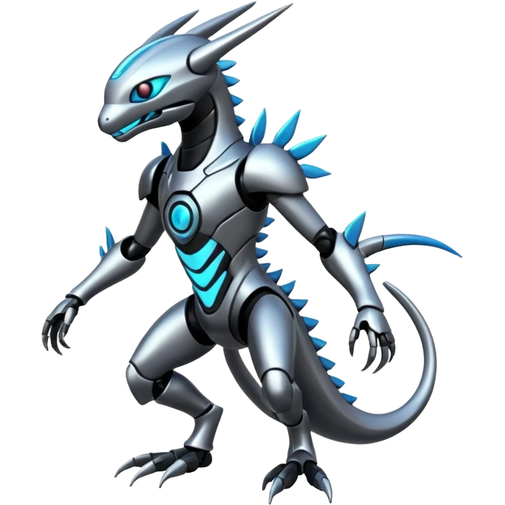 Modern Cyber Lombax-Fakémon-creature, full body emoji