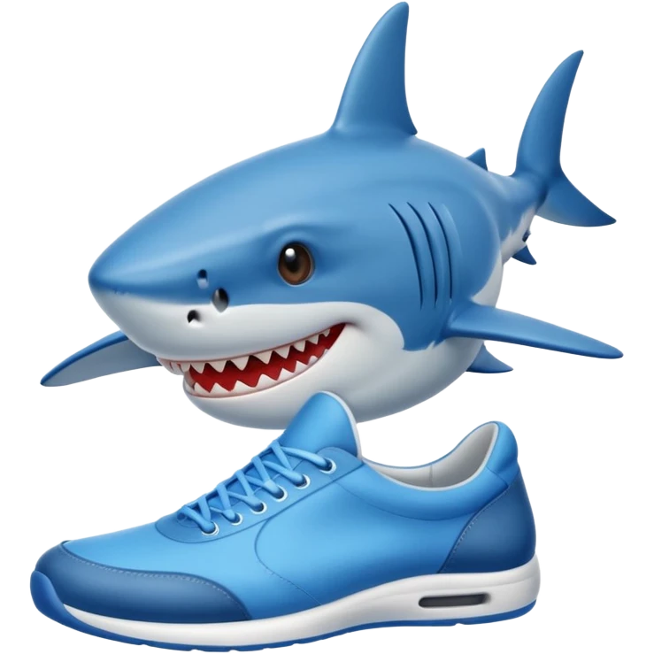 Shark emoji wearing shoes emoji