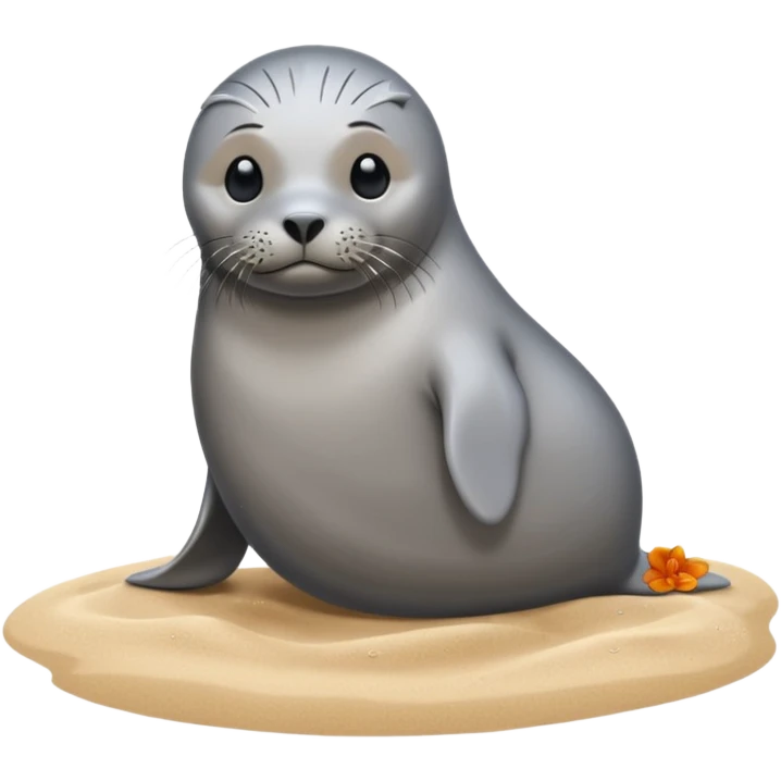 Seal on the beach emoji