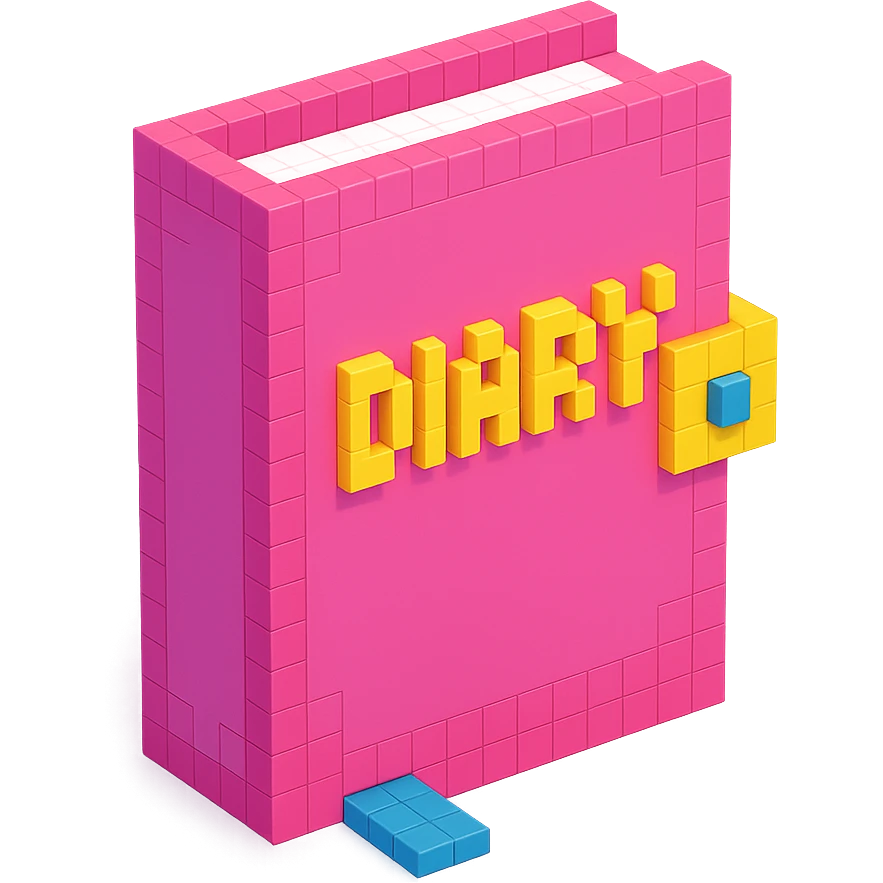 pink diary emoji