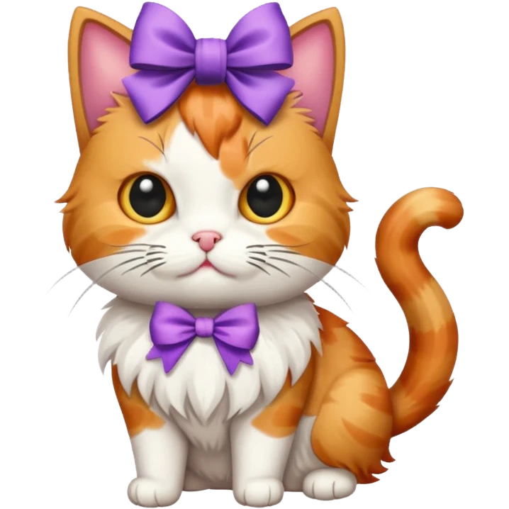 cat with a bow emoji
