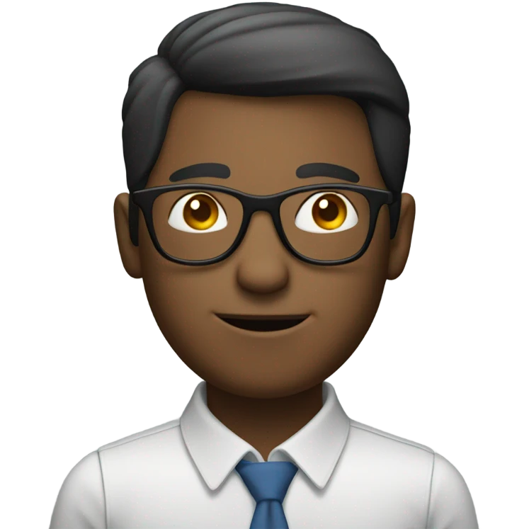 male portrait with glasses emoji