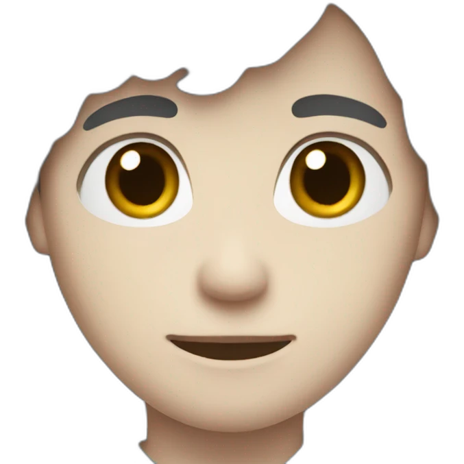 Medic man with no, pale skin, blue eyes emoji