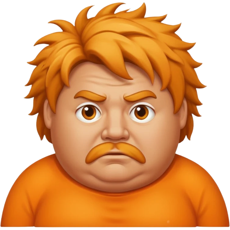 Fat orange man with awful hair emoji