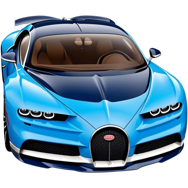 Bugatti Chiron - Bugatti (Model Year: 2022) (Iconic colour: Blue and black) emoji