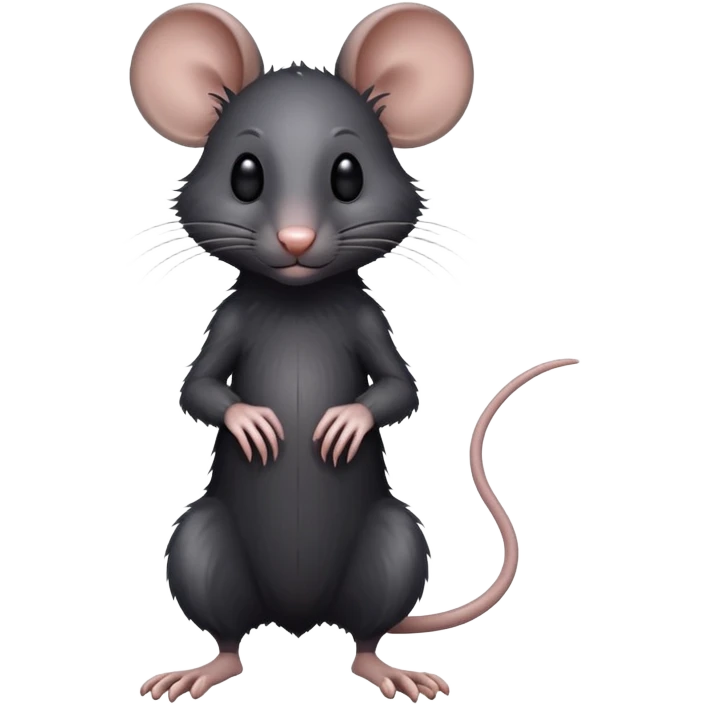 Humanoid black rat emoji