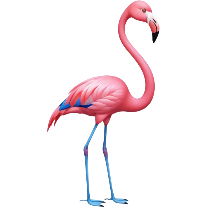 blue flamingo emoji