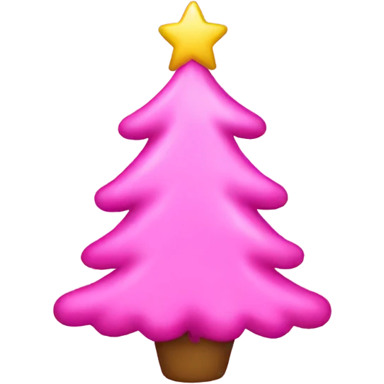 Pink Christmas tree emoji