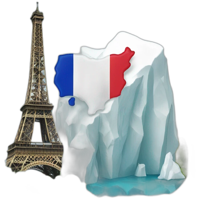 France with iceberg  emoji