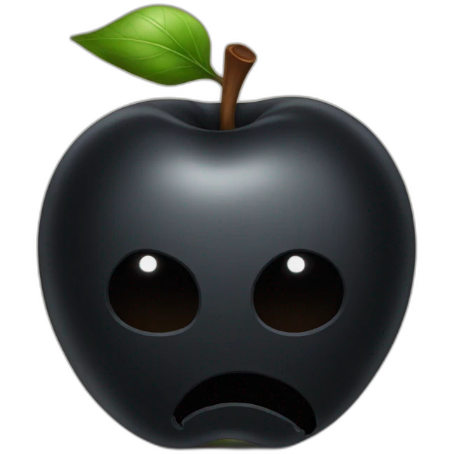 Black eaten apple emoji