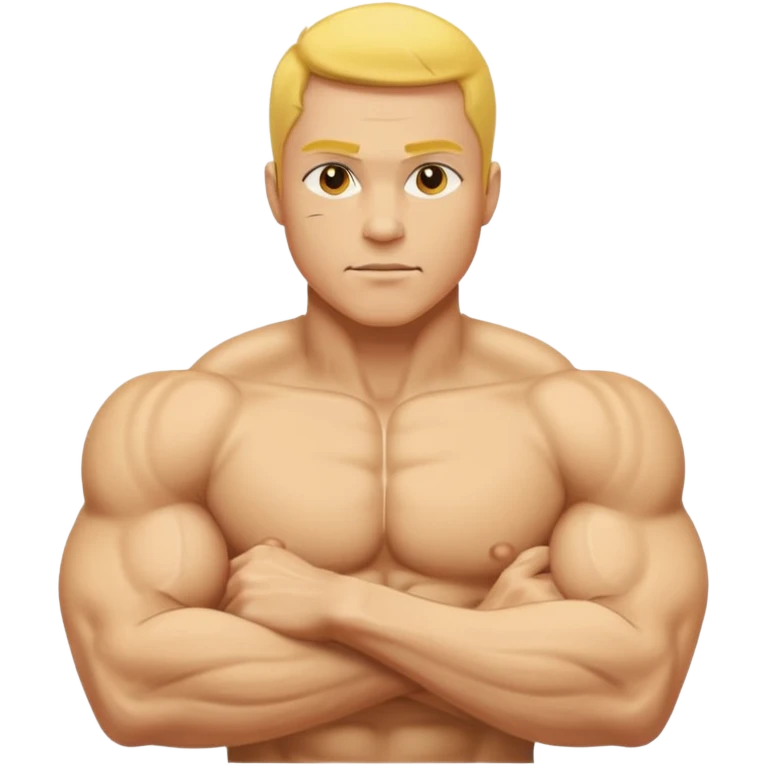 Homem amarelo mostrando o tríceps do braço emoji