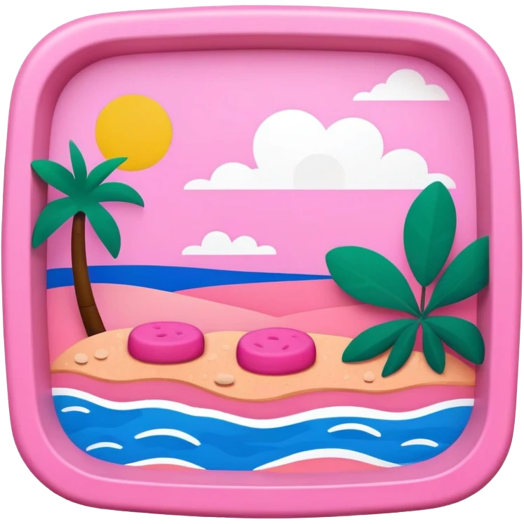 Matisse slop style pink SPAM art landscape emoji