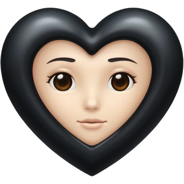 Black heart with fair emoji