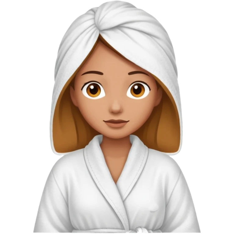 mulher de roupão relaxando emoji