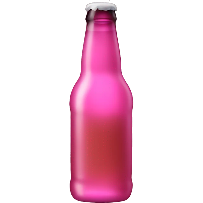Pink beer bottle emoji