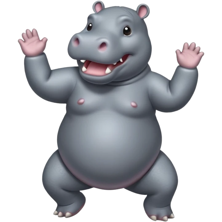 Hippo dancing emoji