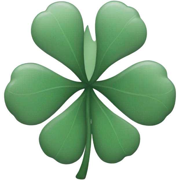 grey 4 leaf clover emoji