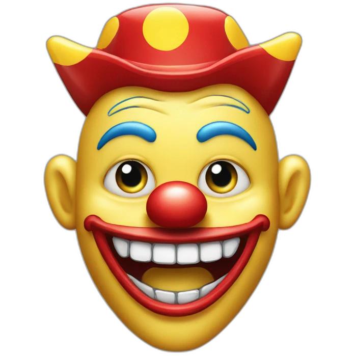 Clown avec des grillz en diamant emoji