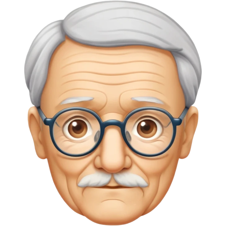 elderly German philosopher with glasses and age spots emoji