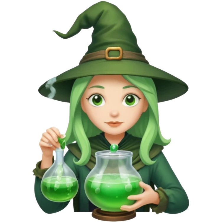 green witch cooking potion emoji