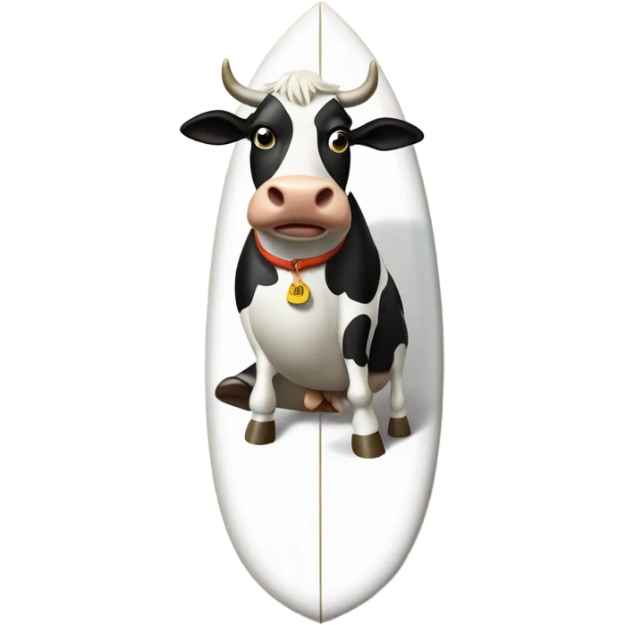 Cow surfing emoji