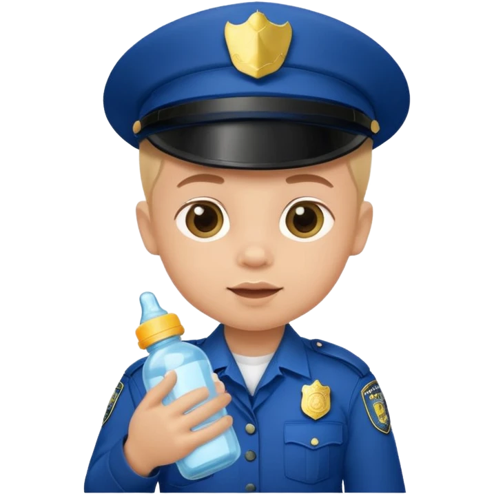 baby police with baby bottle emoji