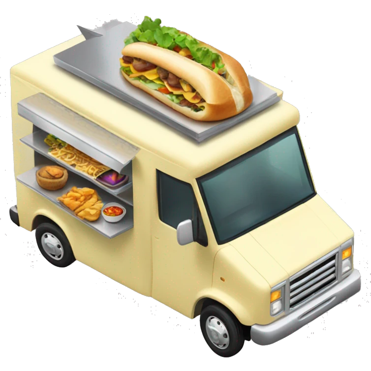 Toyota 2027 flying mini limousine food truck  emoji